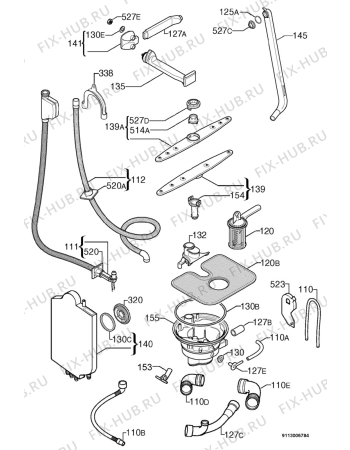 Взрыв-схема посудомоечной машины Privileg 257604_10236 - Схема узла Hydraulic System 272